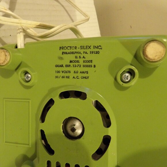 + Vintage70s PROCTOR SILEX 7-Speed Avocado Green Blender Mod 83301 READ - Picture 8 of 8